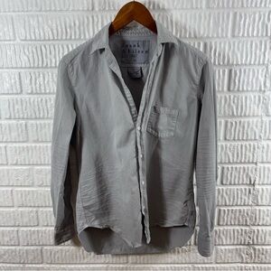 Frank & Eileen Eileen Button Down Gray Distressed XXS